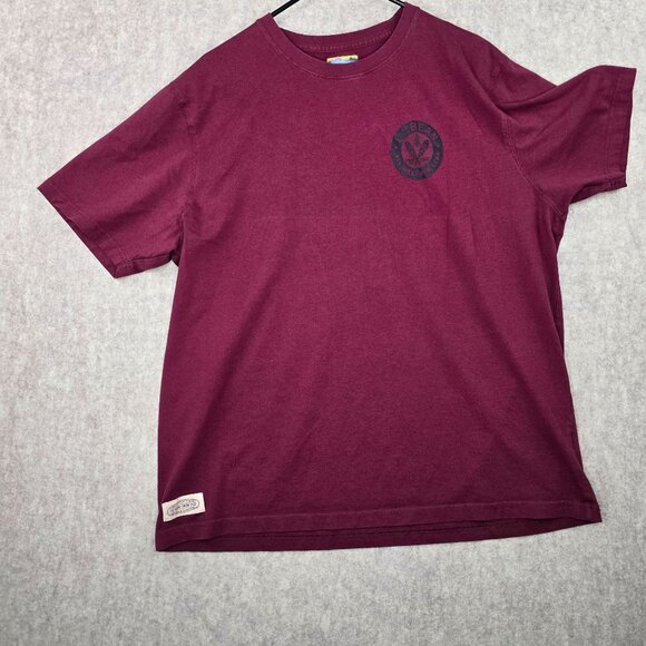L.L.Bean Mens All-Weather Gear T-Shirt XL Reg Maroon - Picture 1 of 6